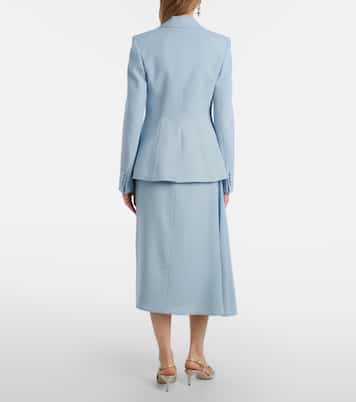 Virgin wool midi skirt  | Erdem