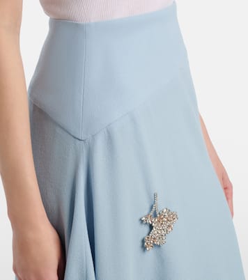 Virgin wool midi skirt  | Erdem