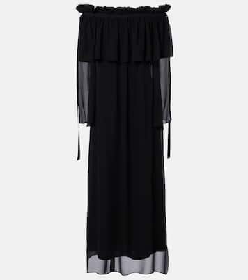 Off-Shoulder-Maxikleid aus Seide | Nina Ricci