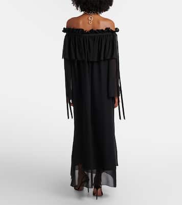 Off-Shoulder-Maxikleid aus Seide | Nina Ricci