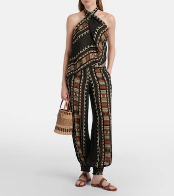 Ancestral printed silk georgette top | Johanna Ortiz