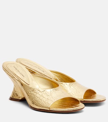 Metallic leather sandals | Dries Van Noten