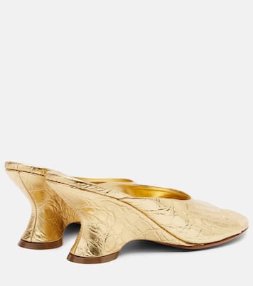 Metallic leather sandals | Dries Van Noten