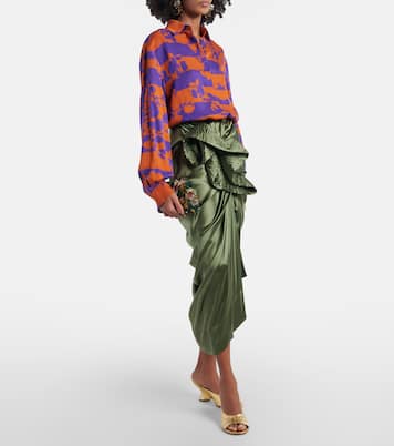 Metallic leather sandals | Dries Van Noten