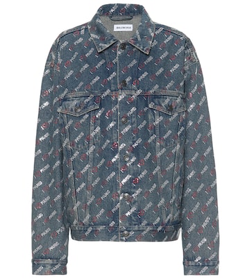 Veste en jean oversize à cristaux | Balenciaga