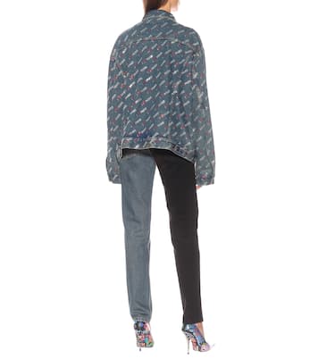 Veste en jean oversize à cristaux | Balenciaga