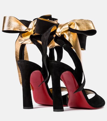Sandales Rose Amelie 100 en daim | Christian Louboutin