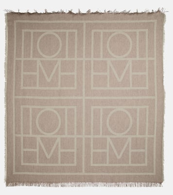 Sciarpa in lana e cashmere con logo | Toteme