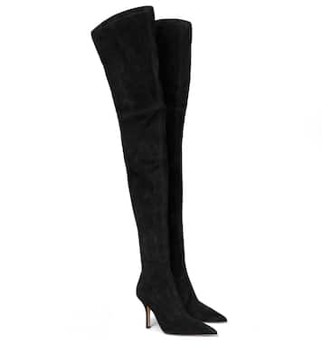 Suede knee-high boots | Paris Texas