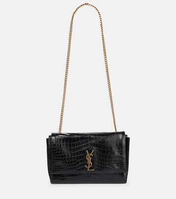 Sac Kate Medium réversible en cuir embossé et daim | Saint Laurent