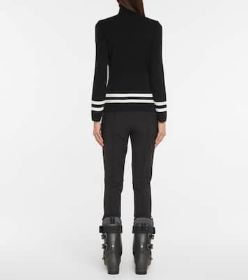 Striped turtleneck knit sweater | Fusalp