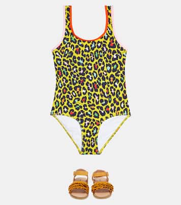 Leopard print logo swimsuit | Marc Jacobs Kids