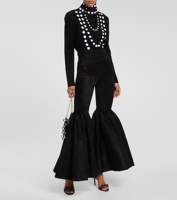 Pantaloni flared in velluto | Alaïa