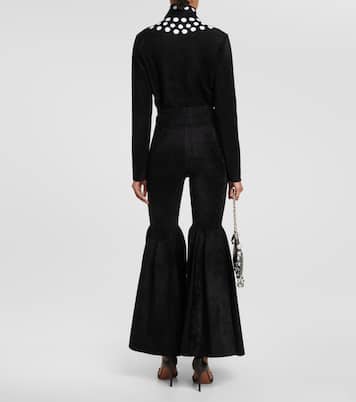 Pantaloni flared in velluto | Alaïa