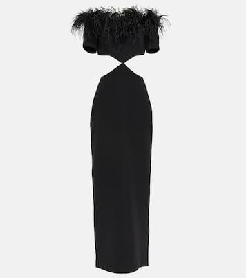 Verzierte Robe aus Crêpe | Rasario