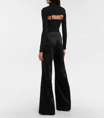Jordana duchess satin bootcut pants | Simkhai