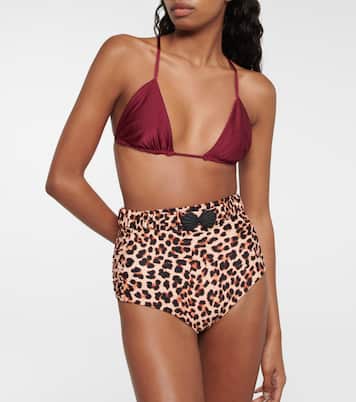High-rise leopard-print bikini bottoms | Johanna Ortiz