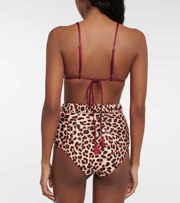 High-rise leopard-print bikini bottoms | Johanna Ortiz