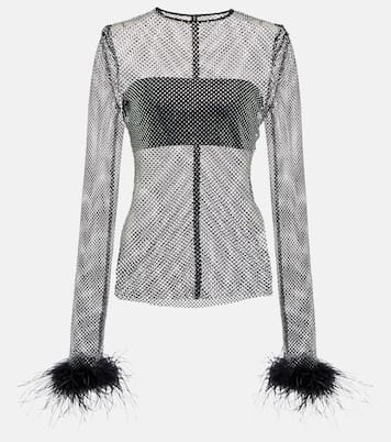 Top in rete con piume | Giuseppe di Morabito
