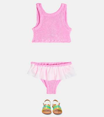 Baby - Bikini Olive con volant | Hunza G Kids