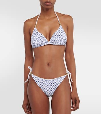Slip bikini Capri a vita media con stampa | Heidi Klein