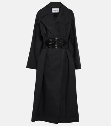 Abrigo en mezcla de algodón con cinturón | Alaïa