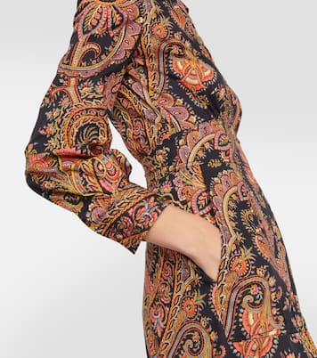 Bedrucktes Midikleid aus einem Baumwollgemisch | Etro