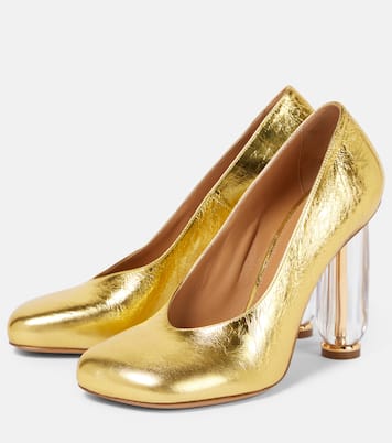 Pumps aus Metallic-Leder | Dries Van Noten
