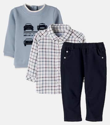 Baby Set aus Sweatshirt, Hemd und Hose | Tartine et Chocolat