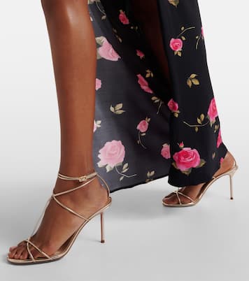 Roman Romance mirrored faux leather sandals | Aquazzura