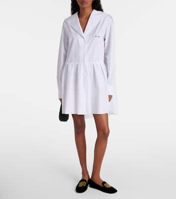 Abito chemisier in popeline di cotone | Miu Miu