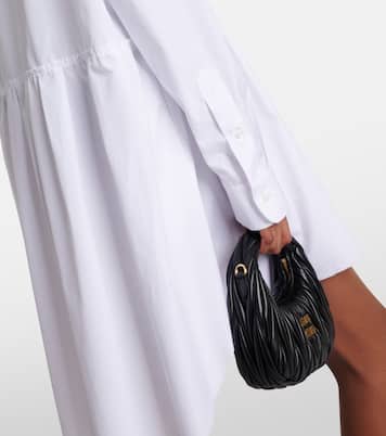 Abito chemisier in popeline di cotone | Miu Miu