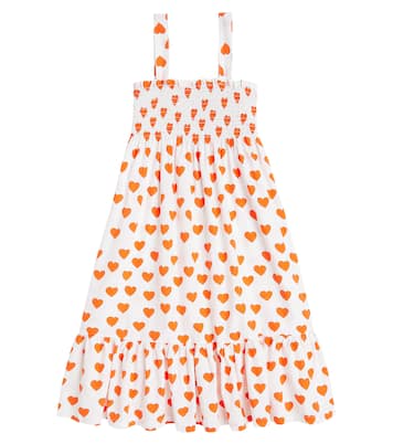 Abito Hearts in popeline a punto smock | Tinycottons