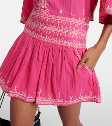 Minifalda Picadilia de algodón fruncida | Marant Etoile