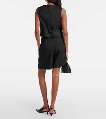 Gilet Bennett in twill di misto lino | Veronica Beard