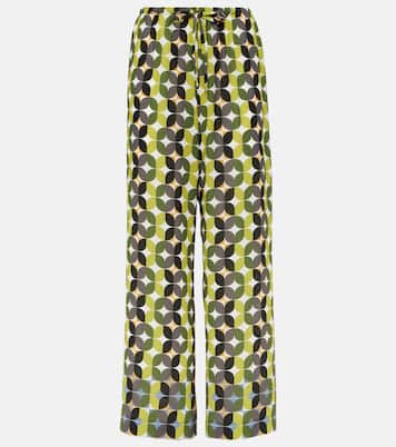 Pantaloni a gamba larga in crêpe a vita alta  | Dries Van Noten