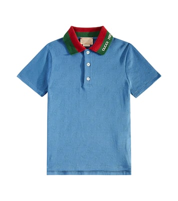 Polo in jacquard di cotone GG | Gucci Kids