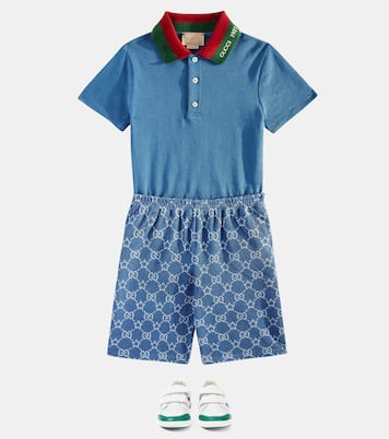 Polo in jacquard di cotone GG | Gucci Kids