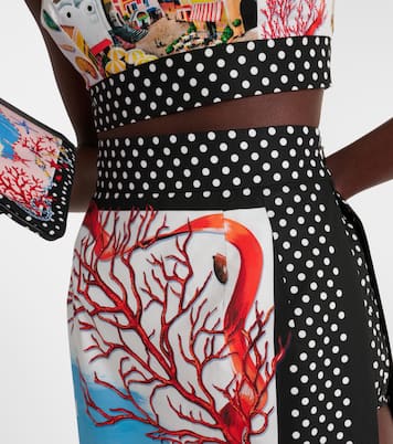 Jupe midi Capri imprimée en coton | Dolce&Gabbana
