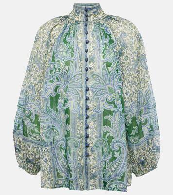 Bedruckte Bluse Ottie aus Ramie | Zimmermann
