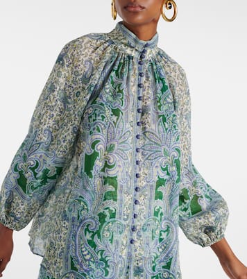 Bedruckte Bluse Ottie aus Ramie | Zimmermann