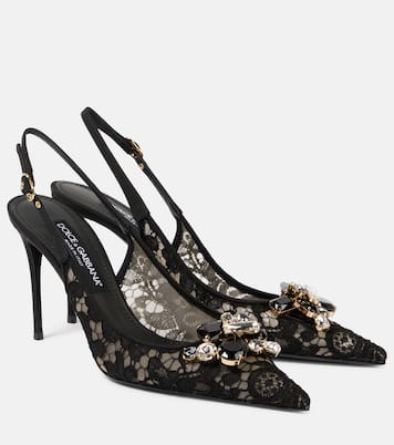 Pumps slingback Rainbow in pizzo | Dolce&Gabbana