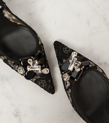 Pumps slingback Rainbow in pizzo | Dolce&Gabbana