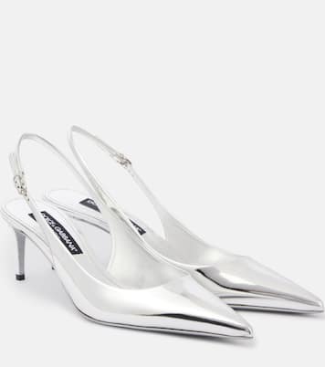 Slingback-Pumps aus Metallic-Leder | Dolce&Gabbana