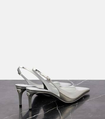 Slingback-Pumps aus Metallic-Leder | Dolce&Gabbana