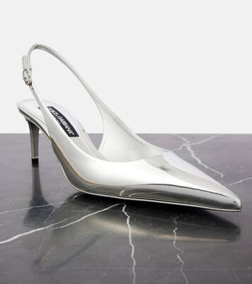 Slingback-Pumps aus Metallic-Leder | Dolce&Gabbana