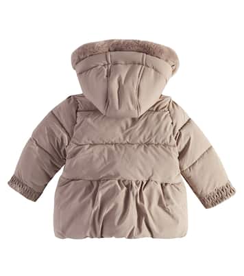 Baby faux fur-trimmed jacket | Tartine et Chocolat