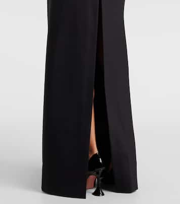 Off-Shoulder-Robe aus Samt | David Koma
