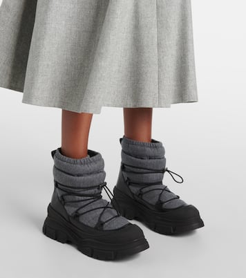 Schneestiefel mit Leder | Brunello Cucinelli