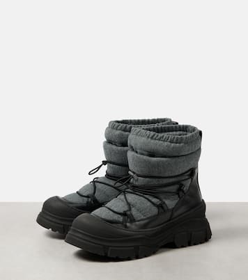 Schneestiefel mit Leder | Brunello Cucinelli